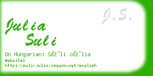 julia suli business card